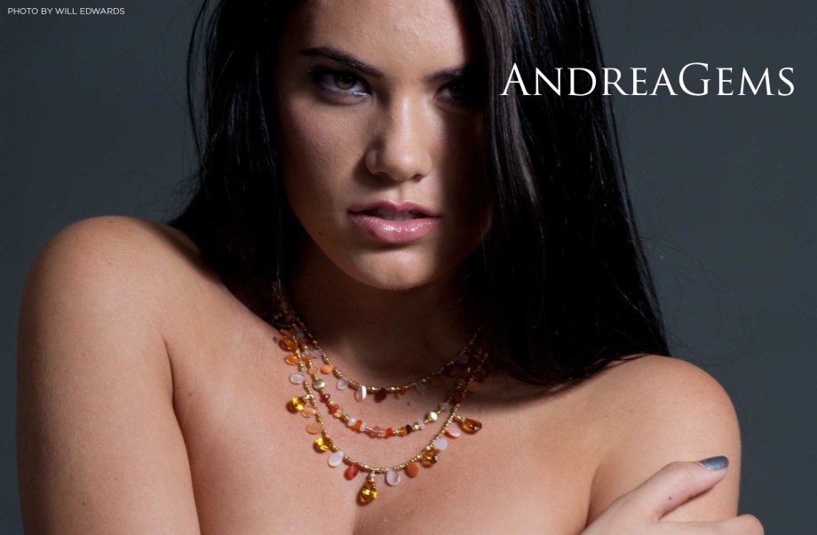 Susanne wearing AndreaGems necklace